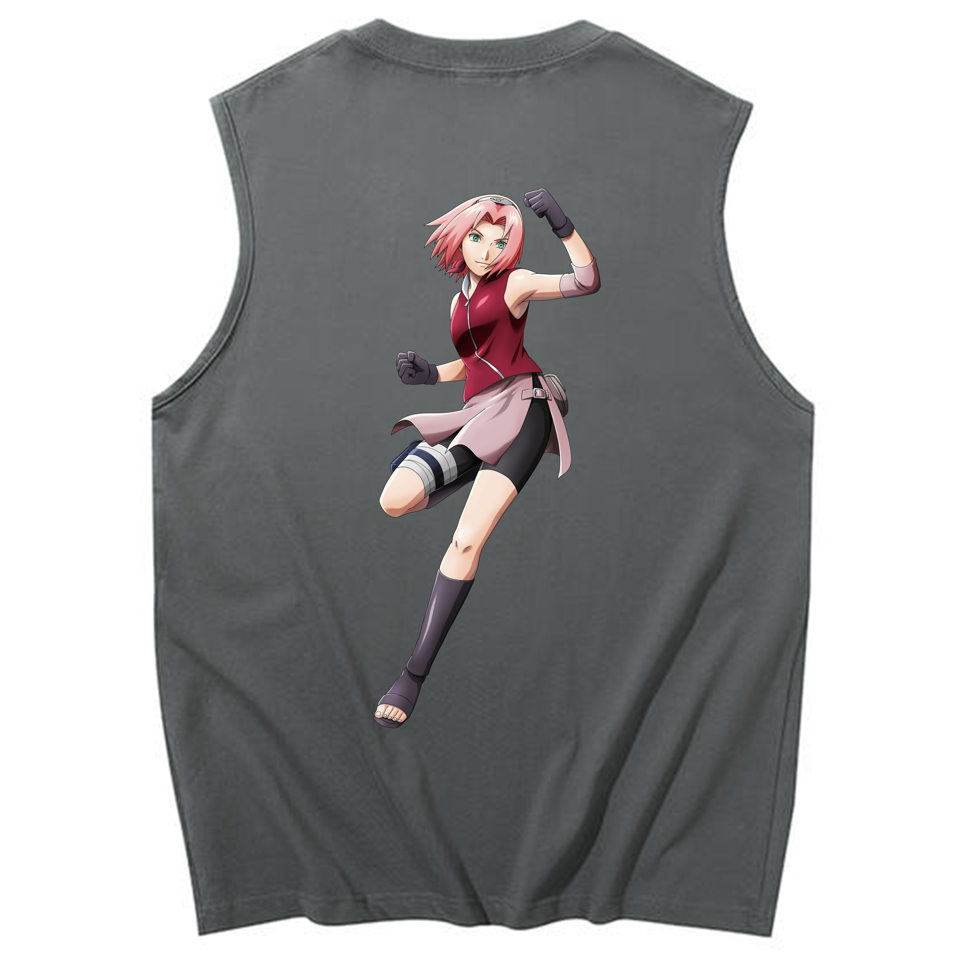 （画像用） NARUTO -ナルト- 春野サクラ Haruno Sakura コットン100％タンクトップ（背面プリント）